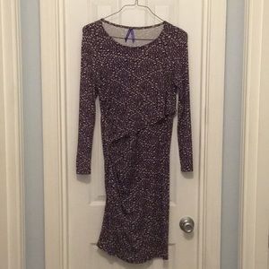 Seraphine maternity dress with breastfeeding flap